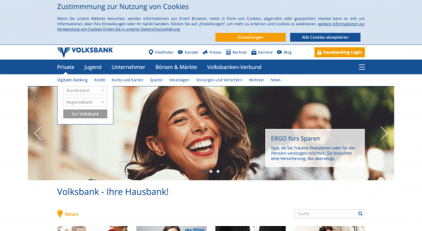 Volksbank - Kredit bis 100 000 €